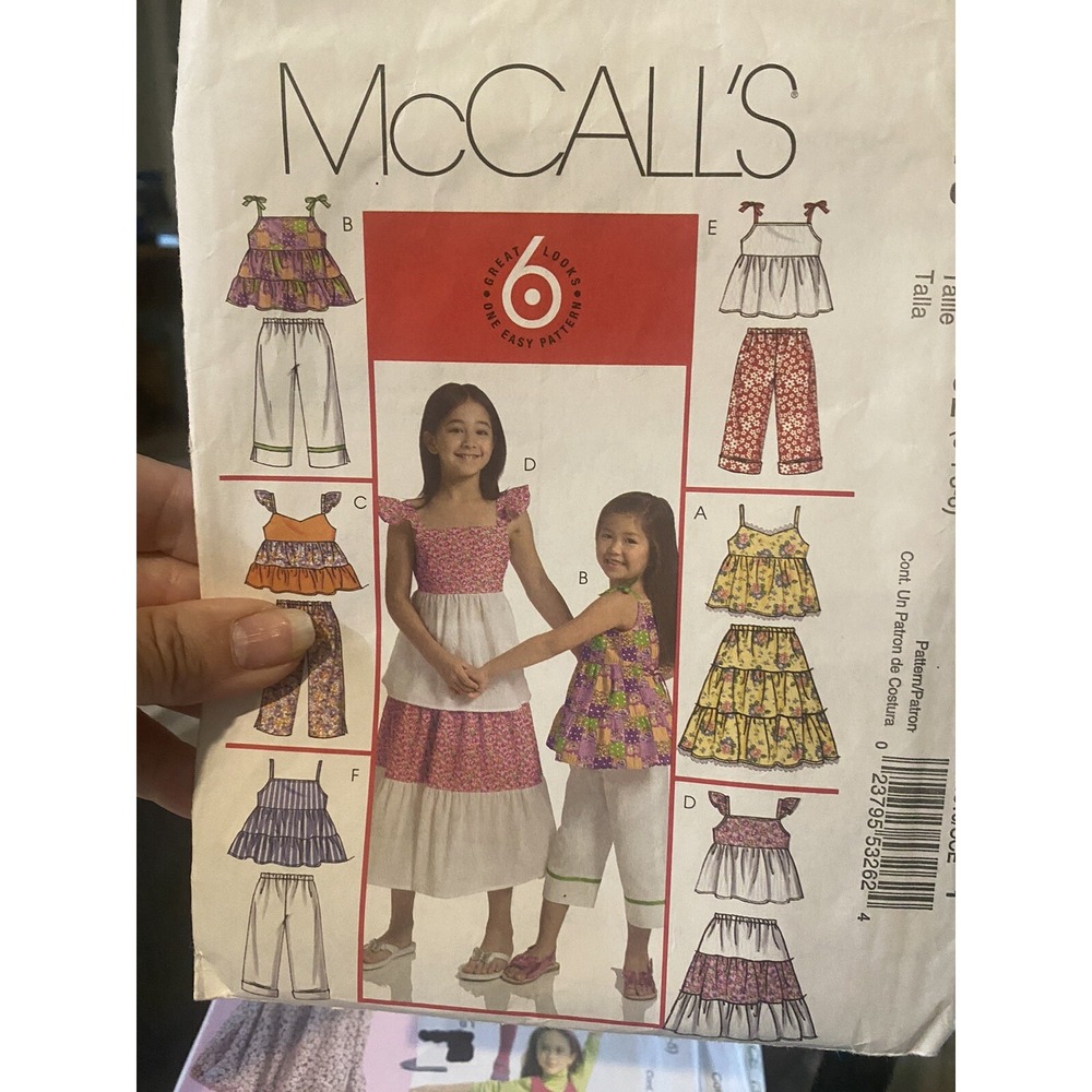 Girls McCalls Sewing Pattern 5310 Size 3-6 Cut & Complete Tops Skirts Pants